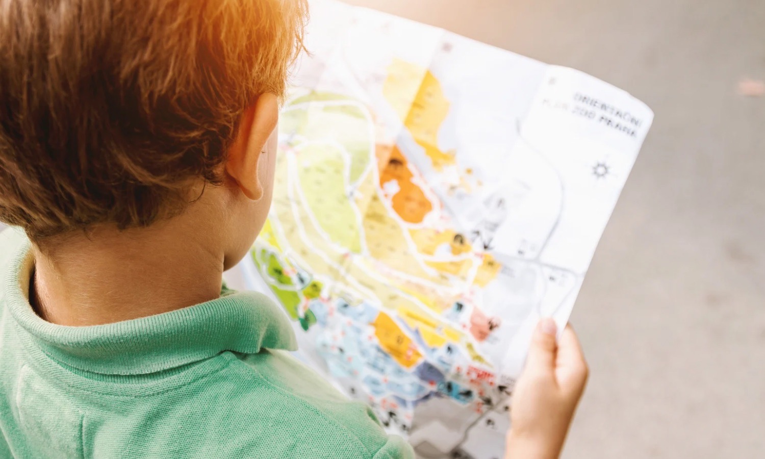 Child with a map