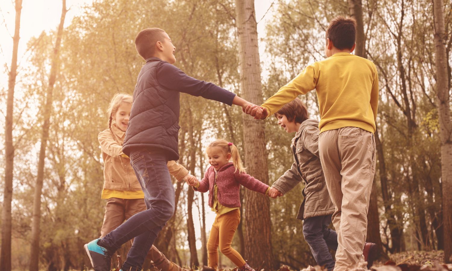 Children at the woods