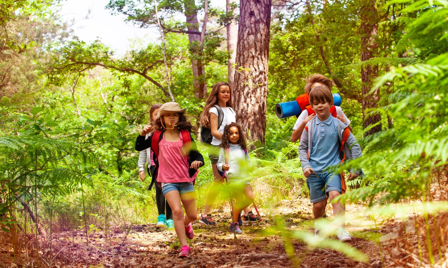Kids at a forest