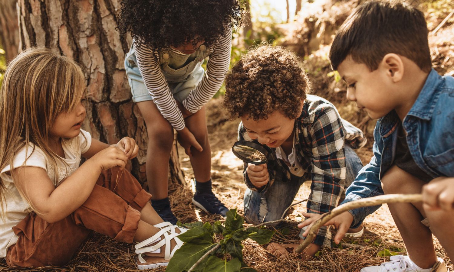 Kids exploring