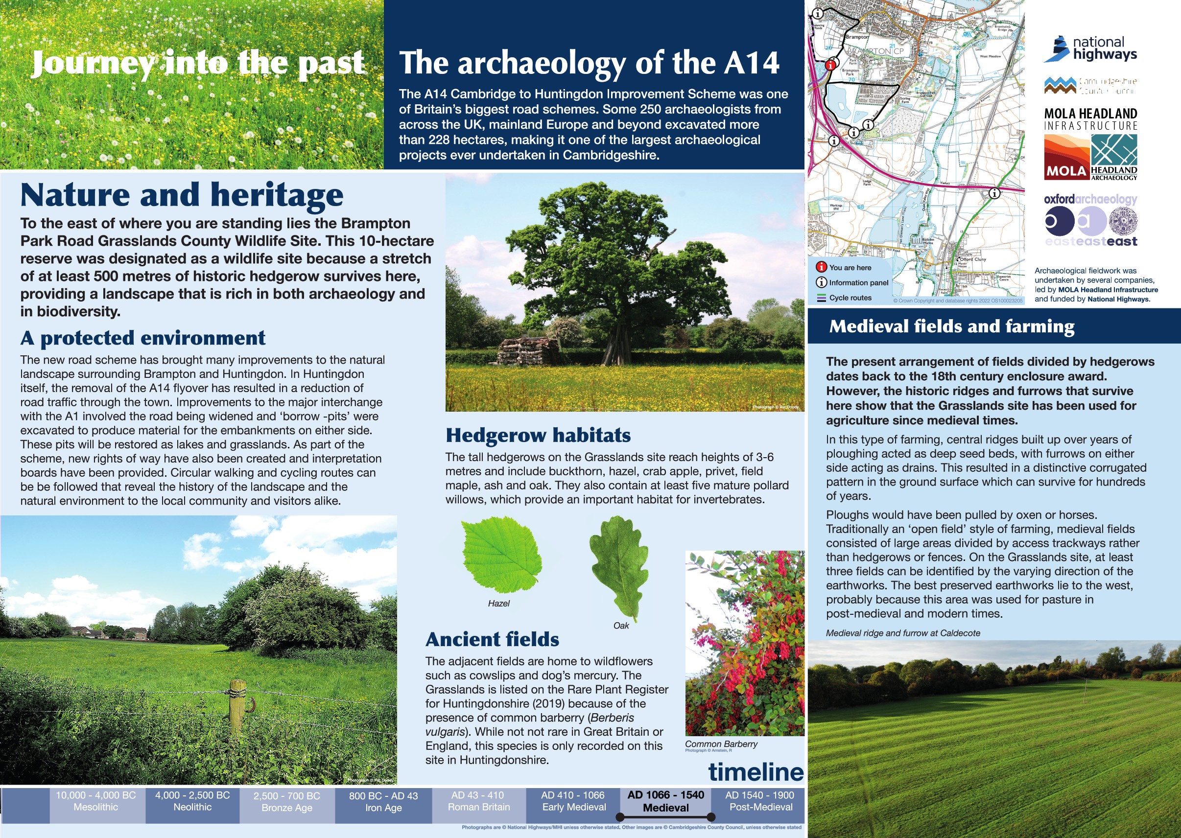 A14 Improvement Scheme suggested Cycling route Brampton
