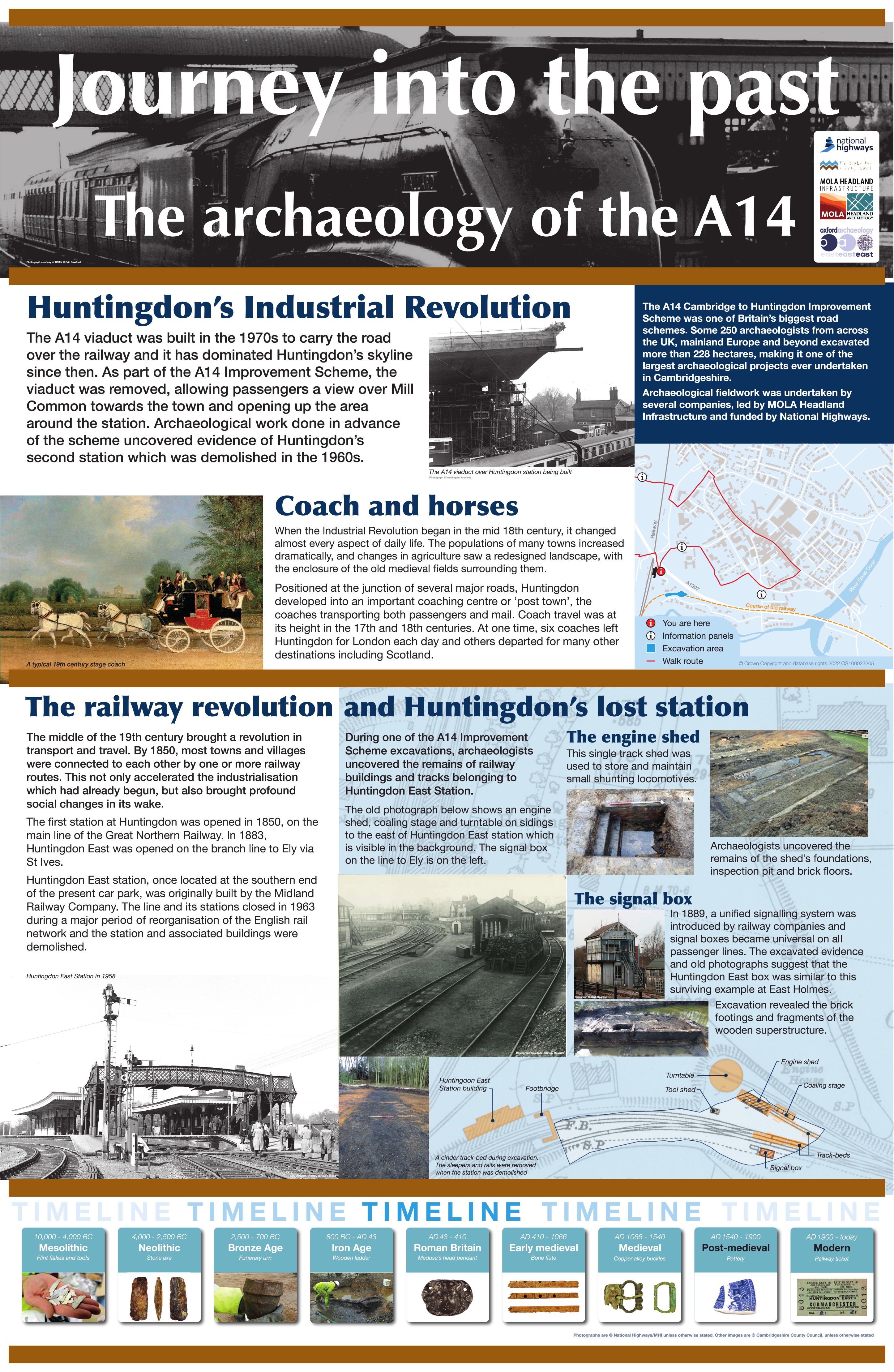 A14 Improvement Scheme - Board 32 Huntingdon Station monolith