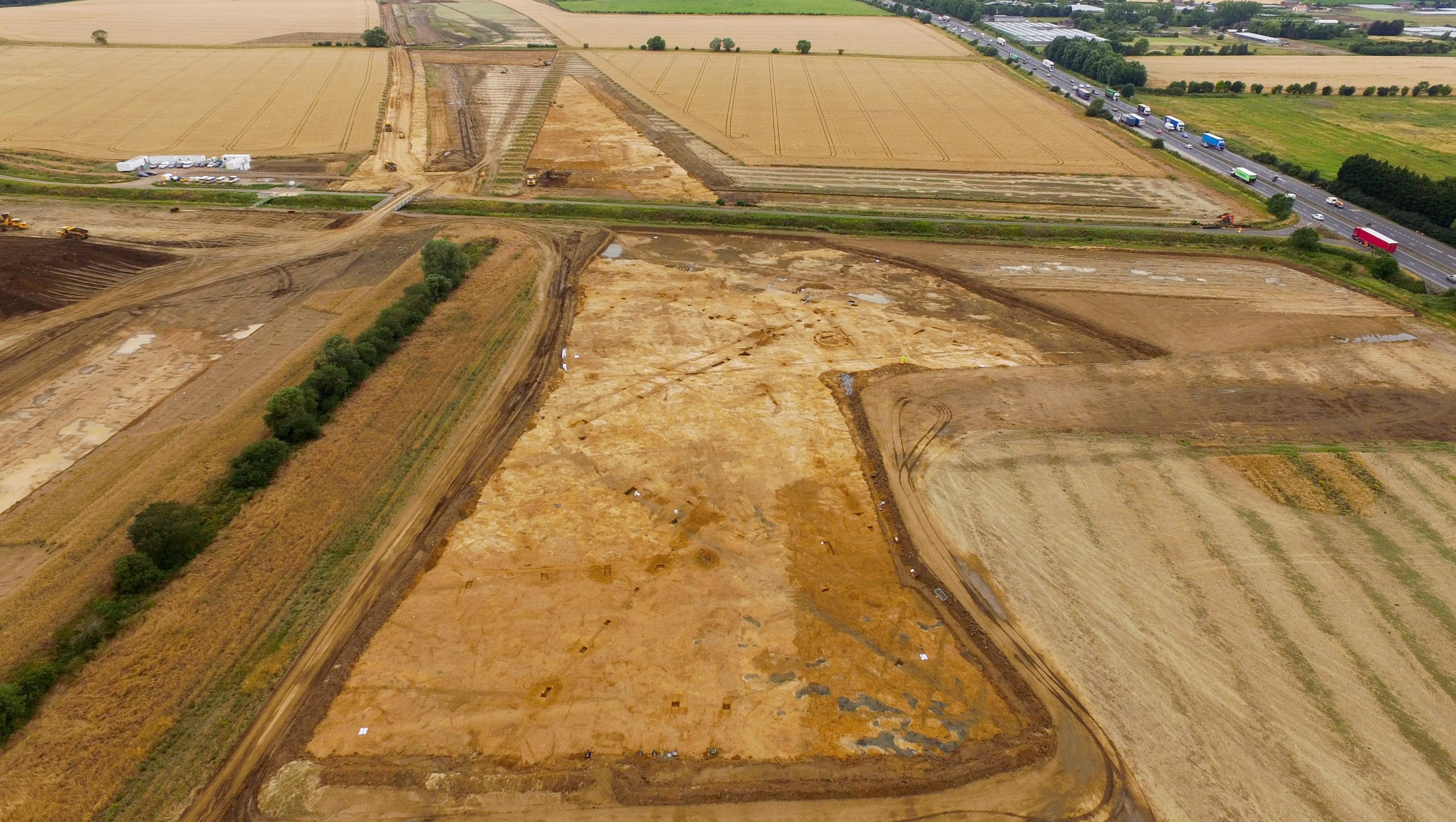 excavations underway on Huntingdon Road