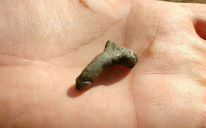 Roman fascinus charm brooch